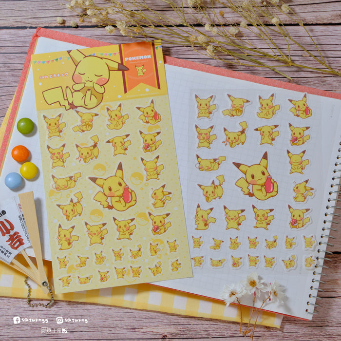 Pokemon Pikachu Full Collection - Washi Stickers
