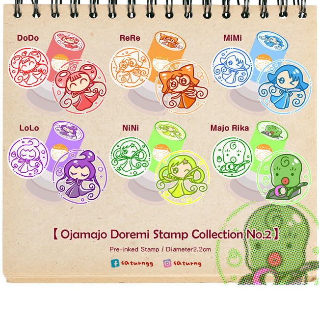 Ojamajo Doremi No.2 Pre inked Stamp