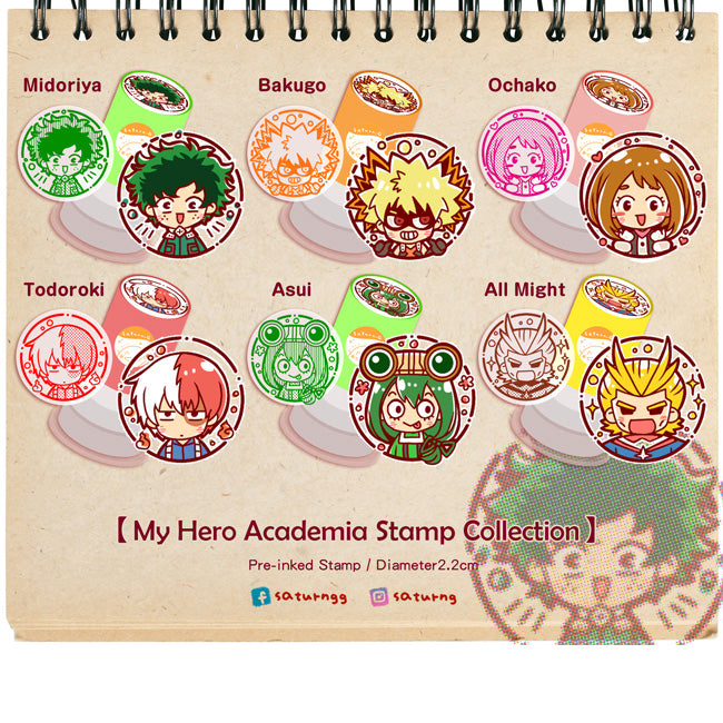 My Hero Academia Pre inked Stamp